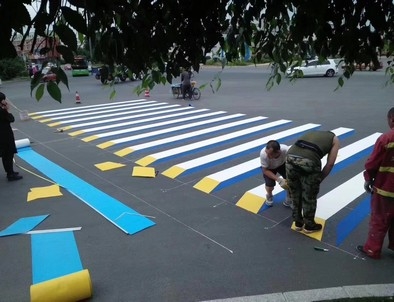 亳州亳州彩色路面标线施工